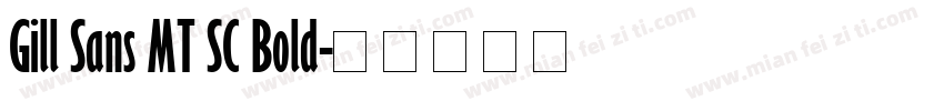Gill Sans MT SC Bold字体转换